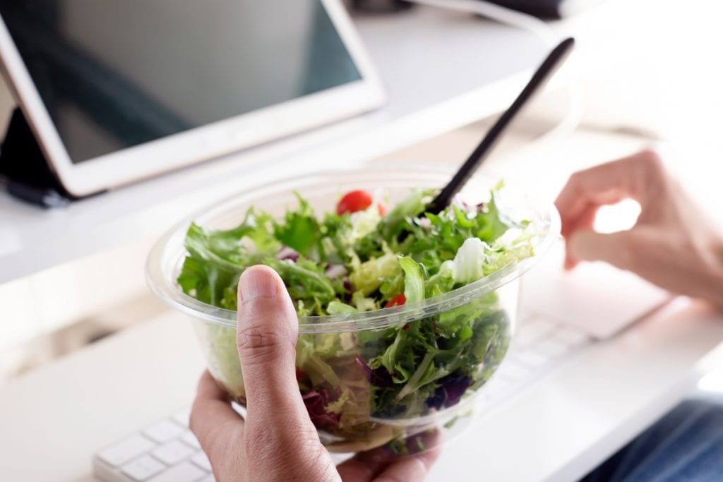 Business Lunch im Home-Office