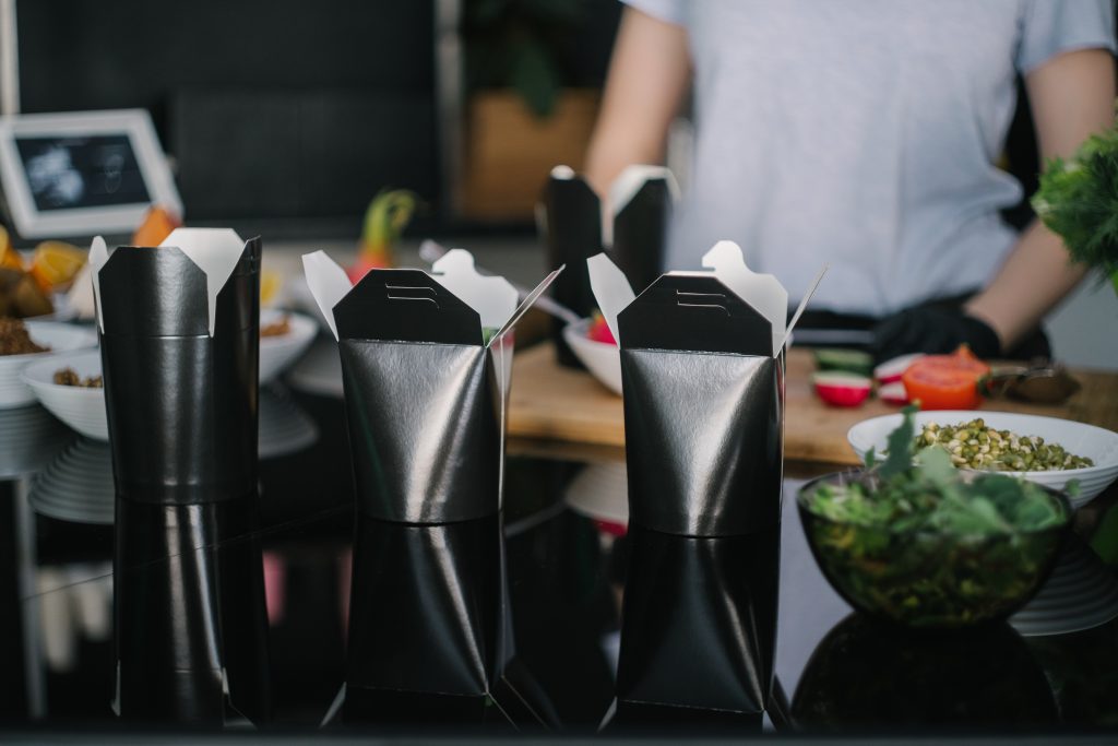 Wrap up leftover food for guests to reduce food waste