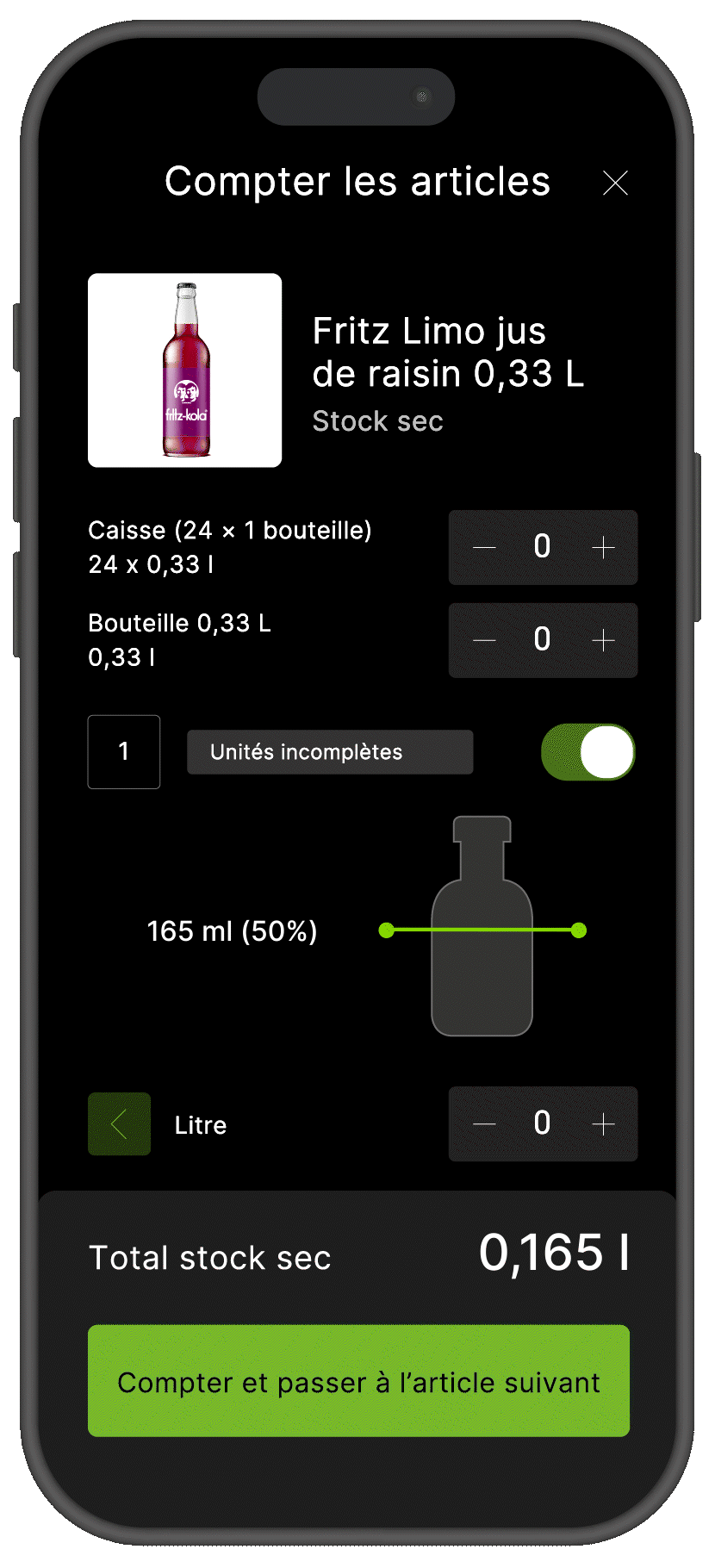 FoodNotify App Aperçu de l'inventaire
